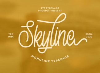Skyline Monoline Script Font