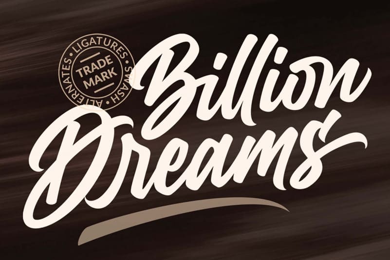 Billion Dreams Script Font