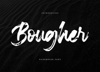 Bougher Brush Font