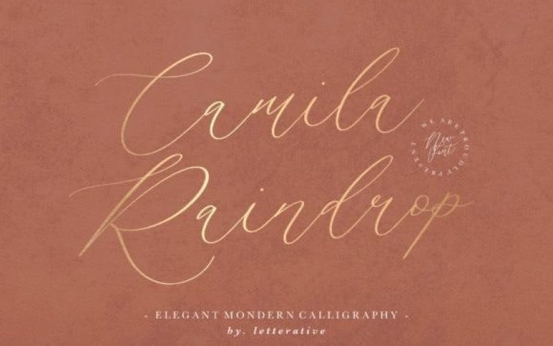 Download Camila Raindrop Script Font Befonts Com Yellowimages Mockups