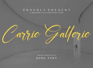 Carrie Gallerie Calligraphy Font