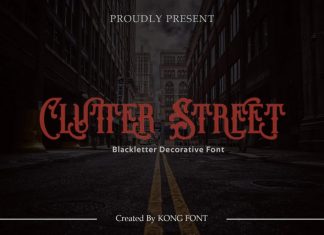 Clutter Street Display Font
