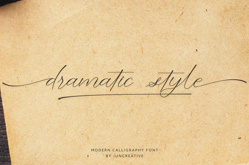 Dramatic Style Calligraphy Font 