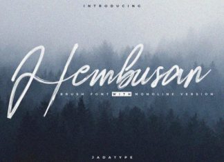 Hembusan Script Font