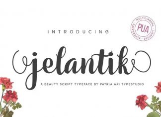 Jelantik Calligraphy Font