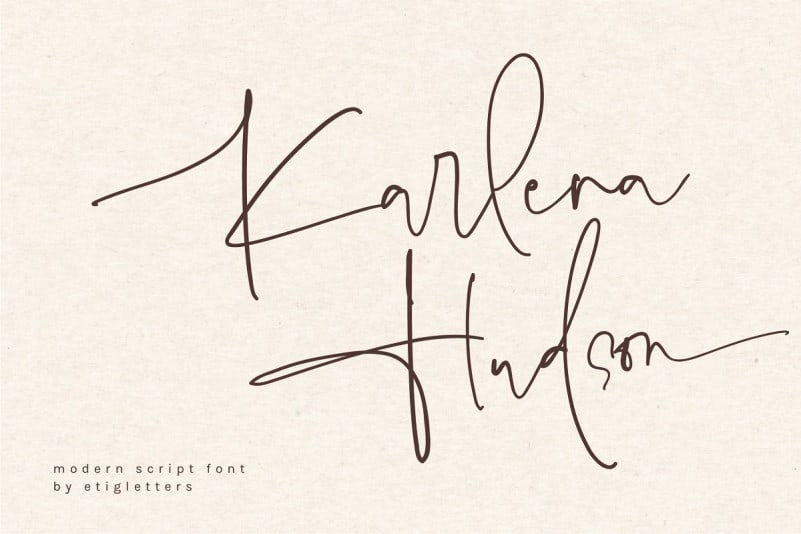 Karlena Hudson Signature Font