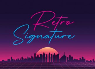 Retro Signature Font