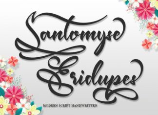 Santomyse Eridupes Script Font