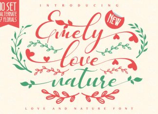 Emely love nature Calligraphy Font