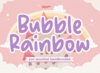 Bubble Rainbow Handbrushed Font