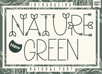Nature Green Display Font