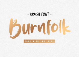 BURNFOLK Brush Font