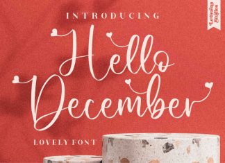 Hello December Calligraphy Font