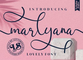 Marlyana Calligraphy Font