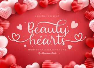 Beauty Hearts Calligraphy Font