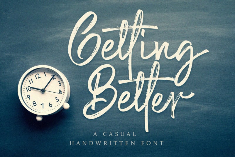 Getting Better - Brush Font