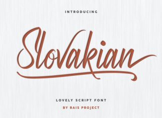 Slovakian Calligraphy Font