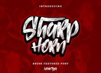 SharpHorn Brush Font