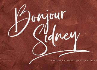 Bonjour Sidney Calligraphy Font