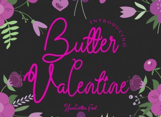 Butter Valentine Handwritten Font