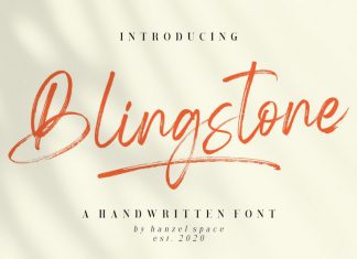 Blingstone Brush Font