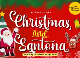 Christmas and Santona Script Font