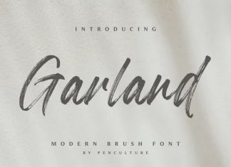 Garland Brush Font
