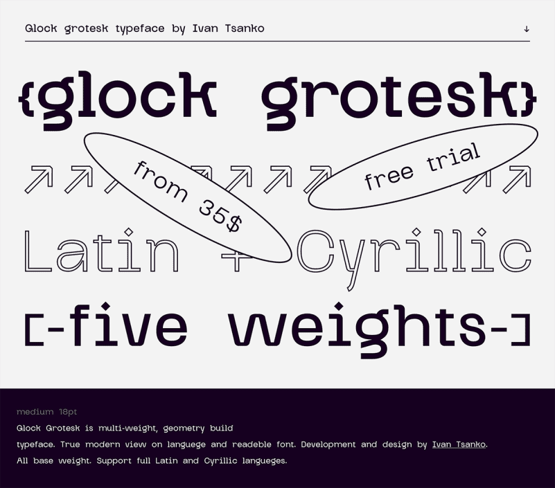 Glock Grotesk Font Family