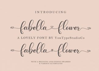 Fabella Flower Calligraphy Font