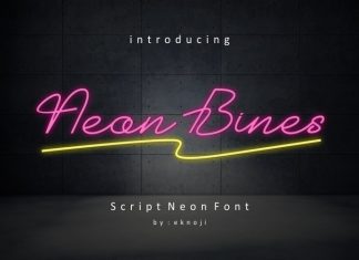 Neon Bines Handwritten Font
