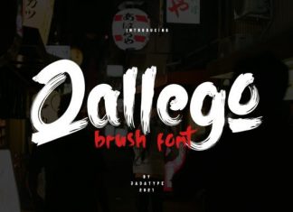 Qallego Brush Font