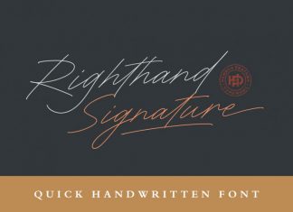 Righthand Handwritten Font