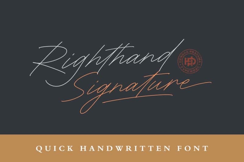 Right Sign Handwrite Righthand Handwritten Font - Download Free Font