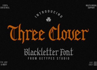 Three Clover Blackletter Font