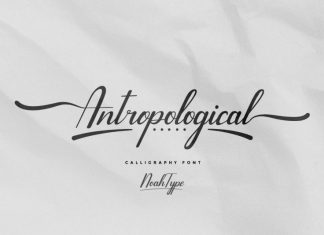Antropological Calligraphy Font