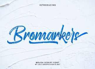 Bromarkers Brush Font