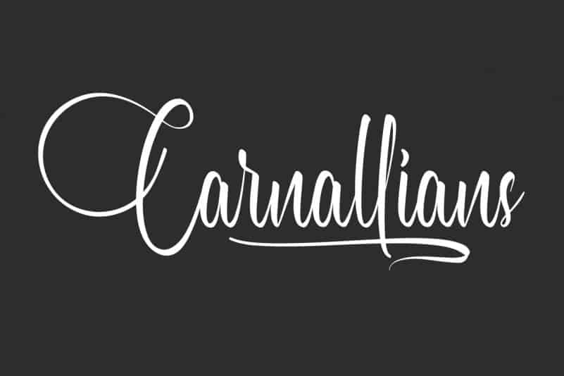 Carnallians Calligraphy Font