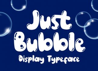 Just Bubble Display Font
