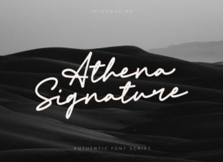 Athena Signature Script Font
