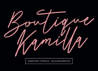 Boutique Kamilla Handwritten Font