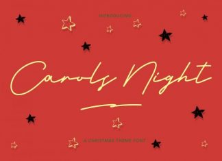 Carols Night Handwritten Font
