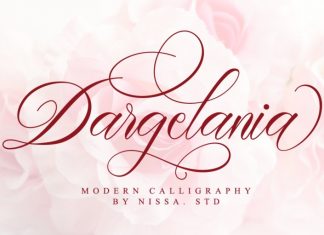Dargelania Calligraphy Font