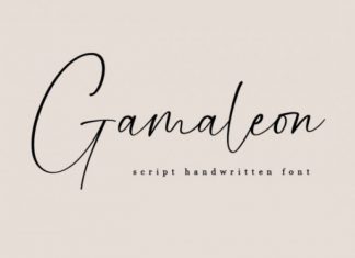 Gamaleon Script Font