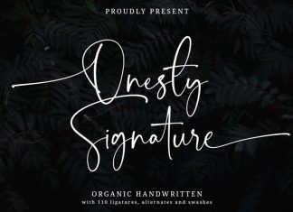 Onesty Calligraphy Font