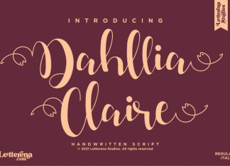 Dahllia Claire Calligraphy Font