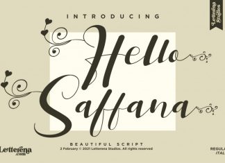 Hello Saffana Calligraphy Font
