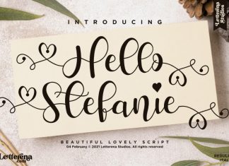 Hello Stefanie Calligraphy Font