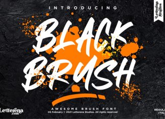 BLACK BRUSH Script Font