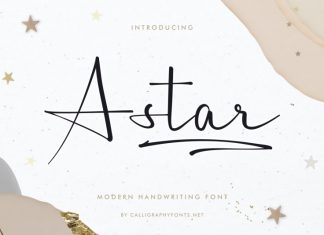 A Star Handwriting Font