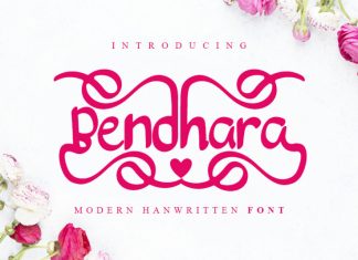 Bendhara Script Font